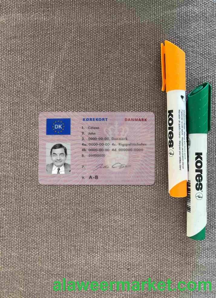 Denmark driving license (1997 - 2013)photolook  FRONT